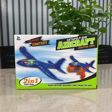 2-in-1 Airplane Launcher Toy Gun For Kids