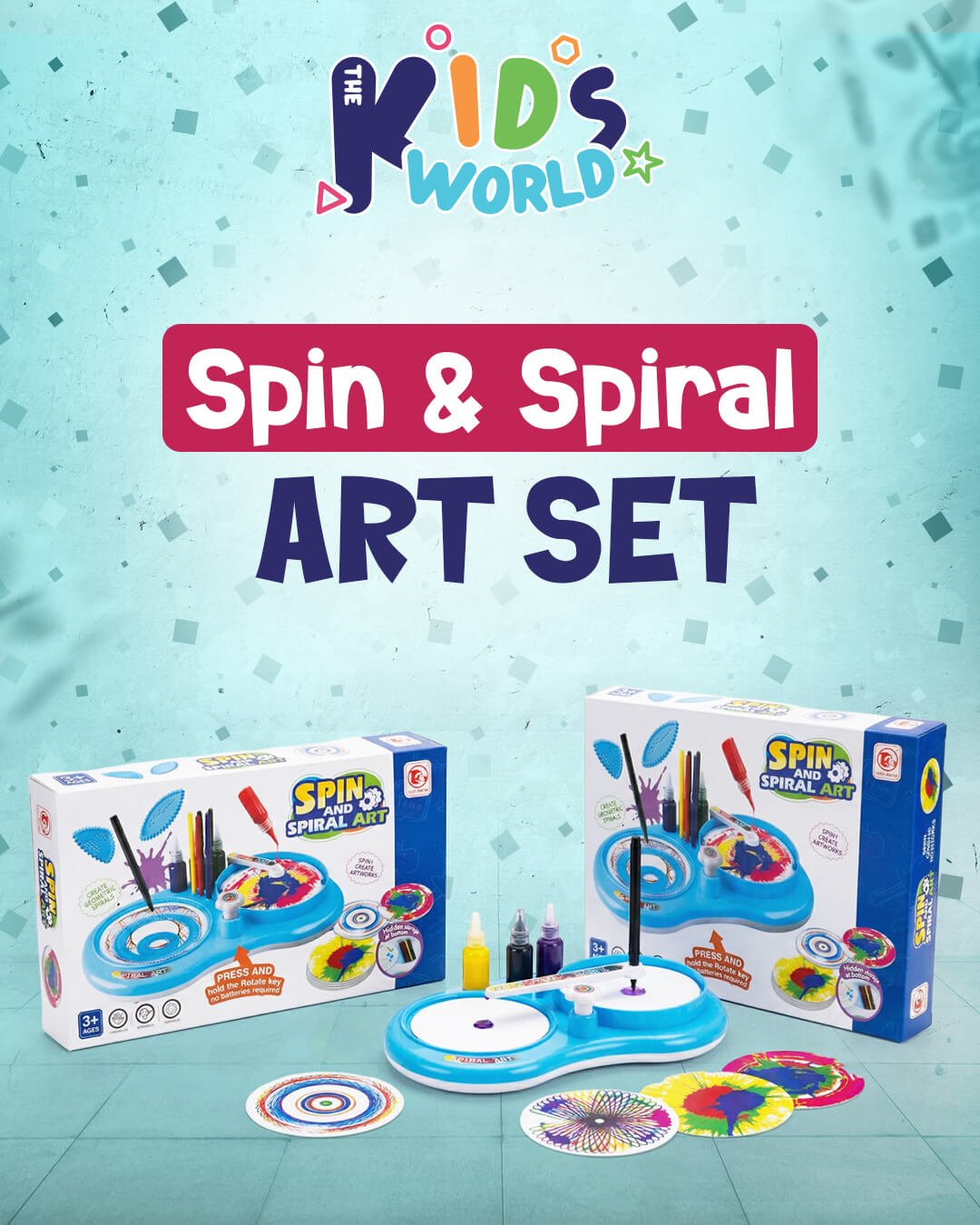 SPIN & SPIRAL ART SET - The Kids World