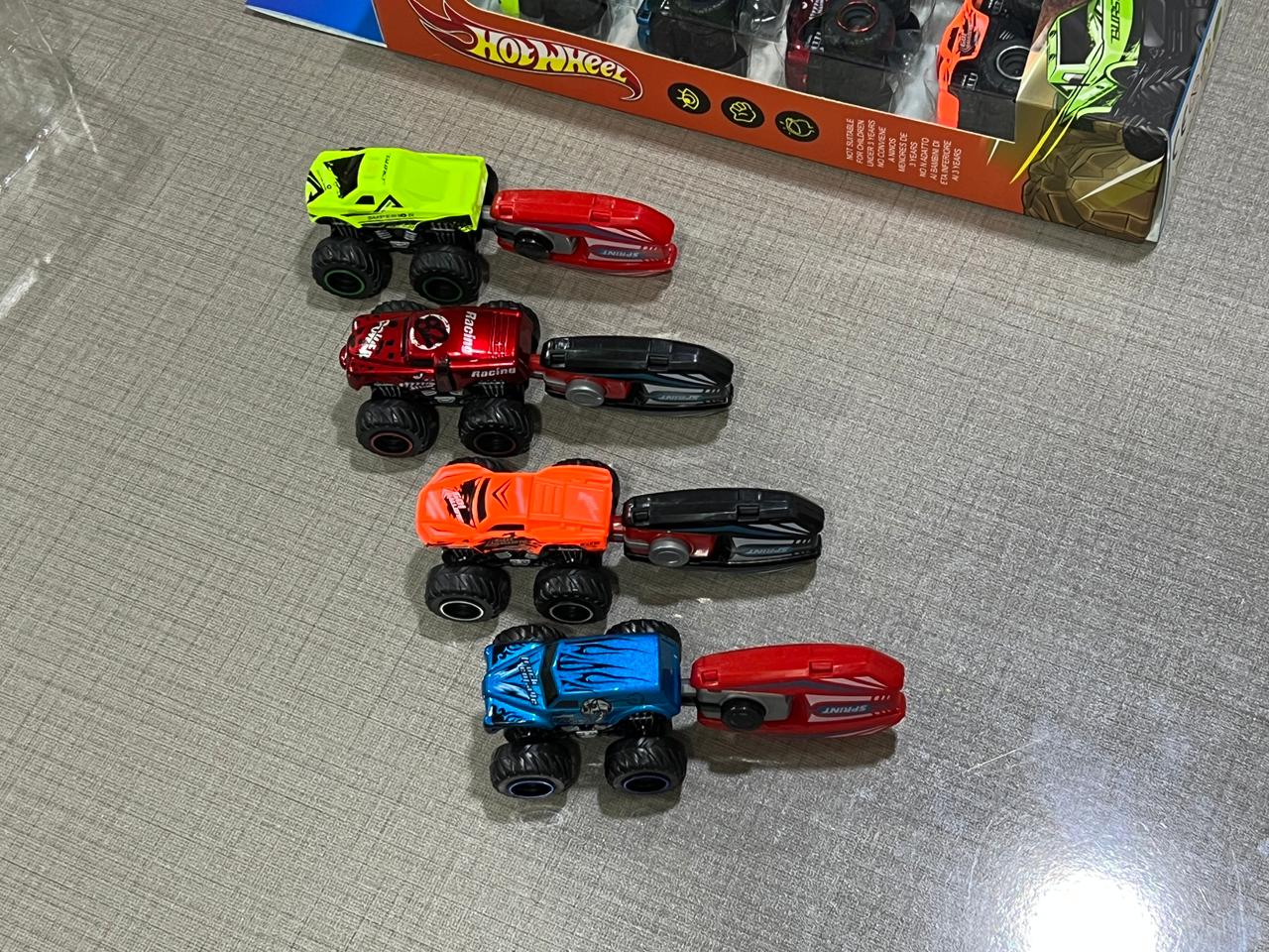 Pack of 4 Key Launcher Hot Wheel Cars - The Kids World