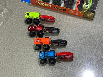 Pack of 4 Key Launcher Hot Wheel Cars - The Kids World